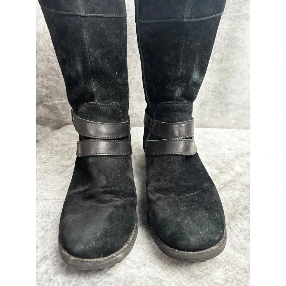 The North Face Women's Bridgeton Black Tall Suede Riding Boots Size 8.5‎